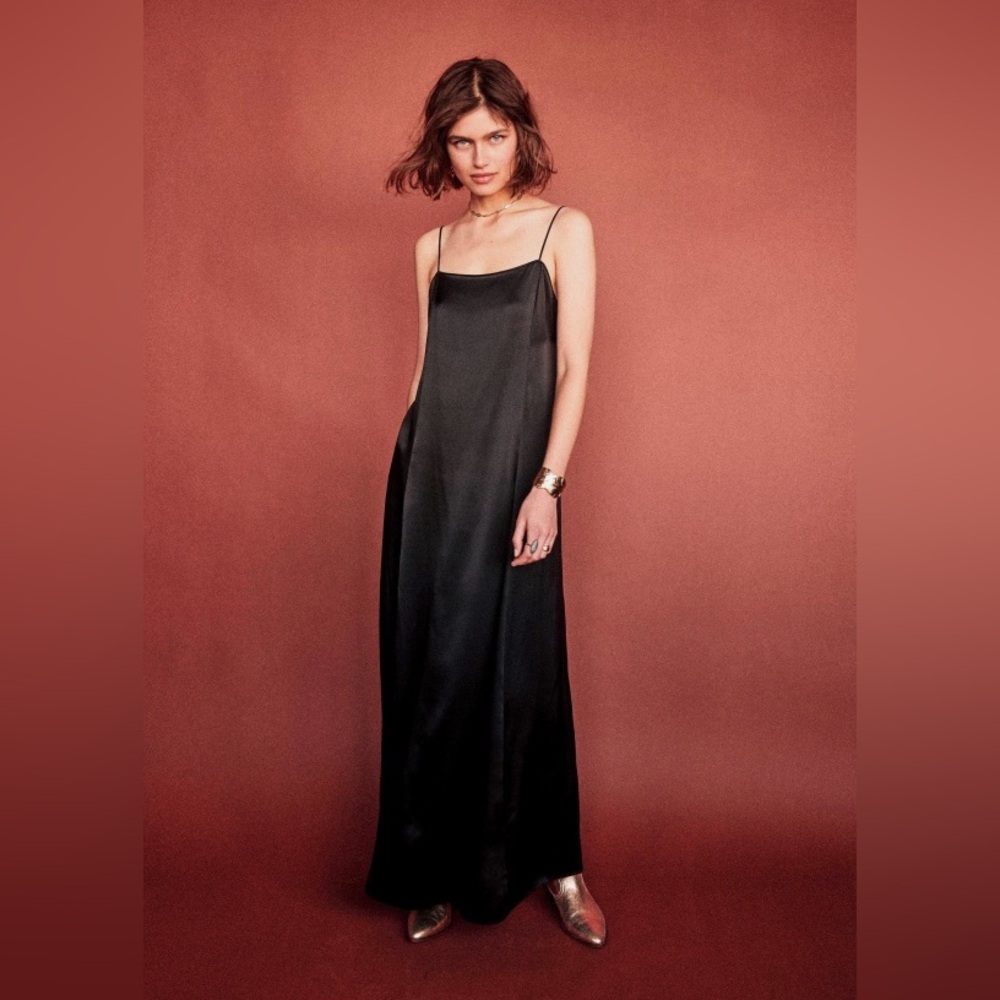 SEZANE Ilana Silk Slip Dress